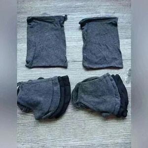 Nordstrom Black Gray Adult Washable Mask  With 2 Travel Bags  & 8pc Masks